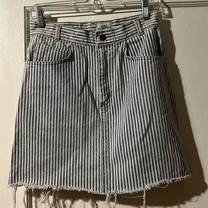 Vintage Palmetto’s Denim Striped Mini Skirt